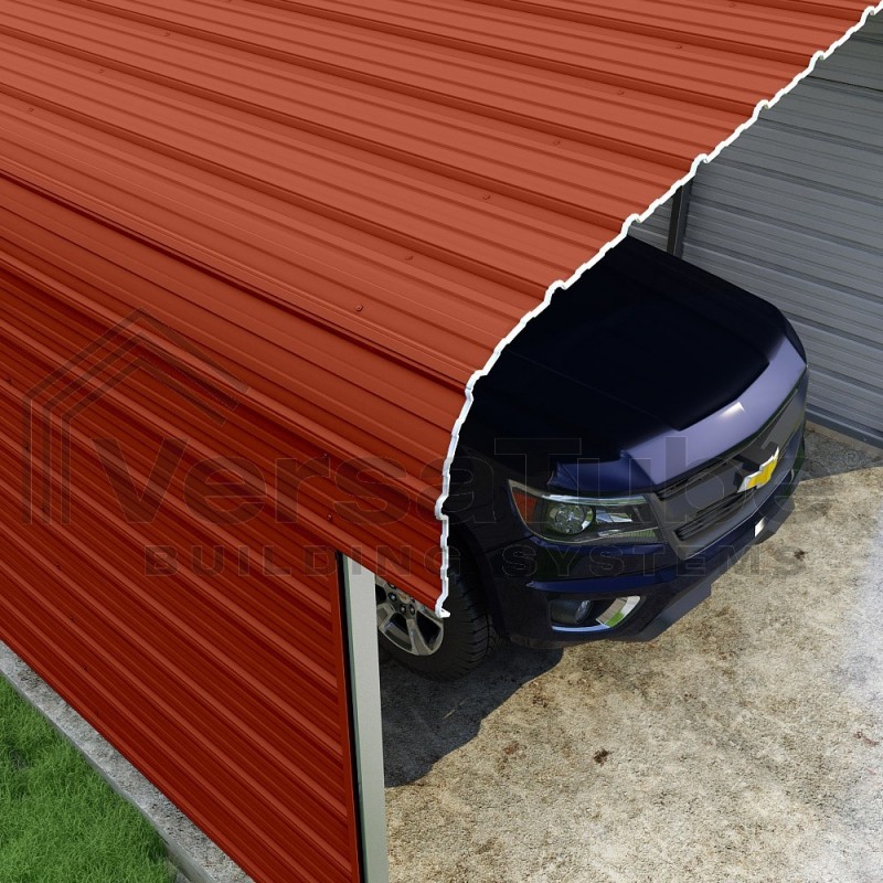 Versatube 3-Sided 12x29x7 Classic Steel Carport Kit (C3E012290070)