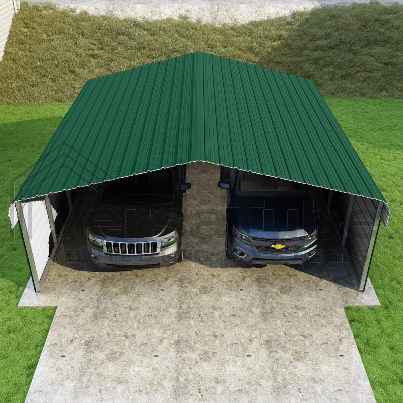 VersaTube 3-Sided 20x20x7 Classic Steel Carport Kit (C3E020200070)