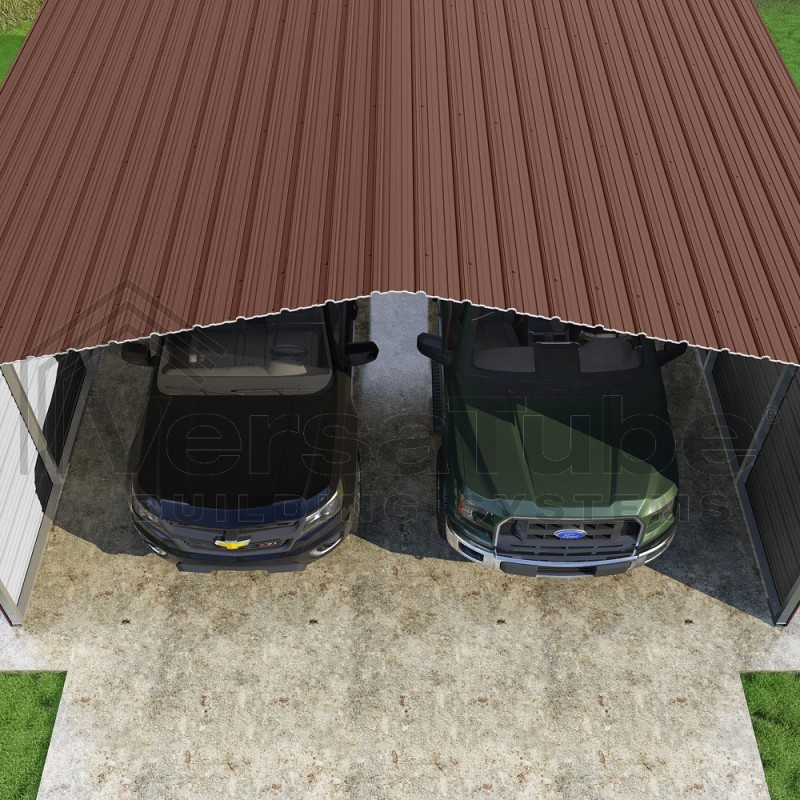 VersaTube 3-Sided 20x20x10 Classic Steel Carport Kit (C3E020200100)