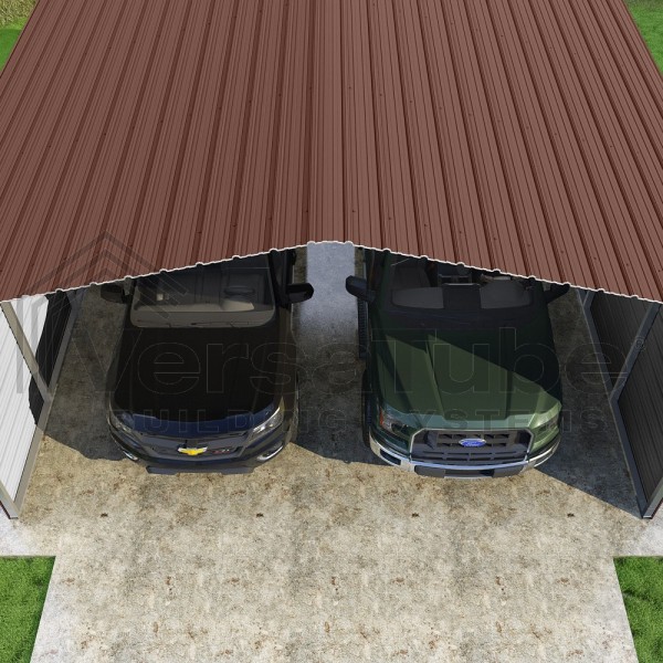 Versatube 3 Sided 20x20x10 Classic Steel Carport Kit C3e020200100