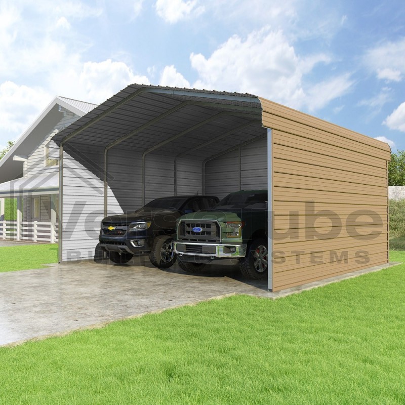 VersaTube 3-Sided 20x20x10 Classic Steel Carport Kit (C3E020200100)