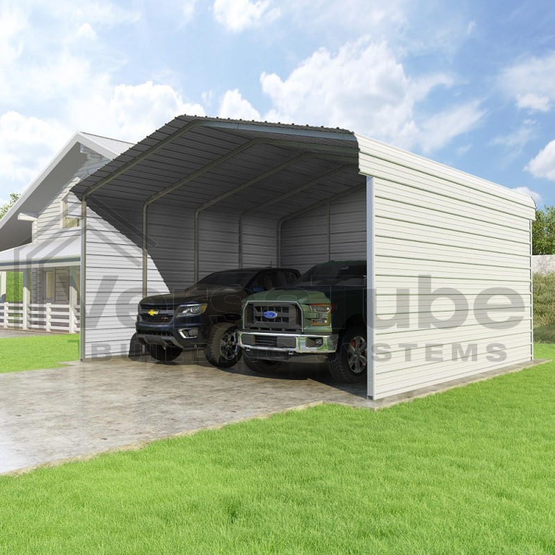 VersaTube 3-Sided 20x20x10 Classic Steel Carport Kit (C3E020200100)