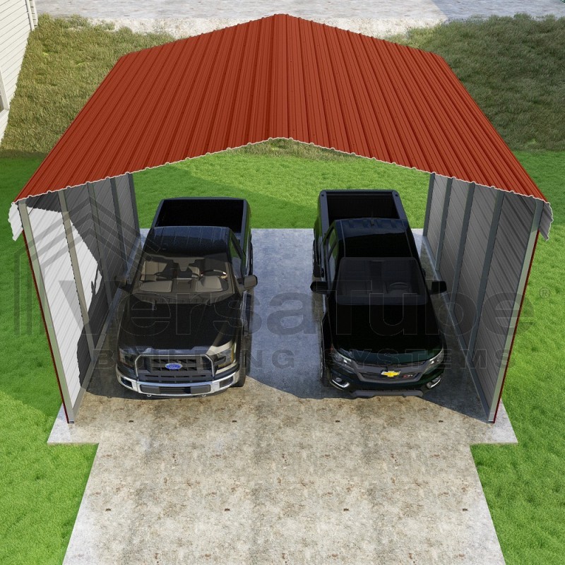 VersaTube 2-Sided 20x20x7 Classic Steel Carport Kit (CM020200070-NS0009)