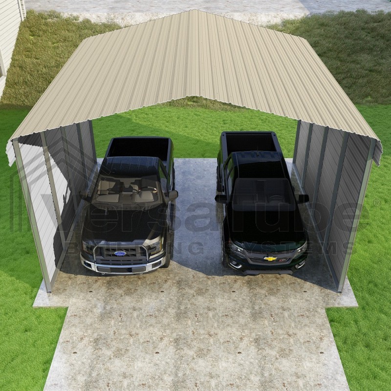 VersaTube 2-Sided 20x20x7 Classic Steel Carport Kit (CM020200070-NS0009)