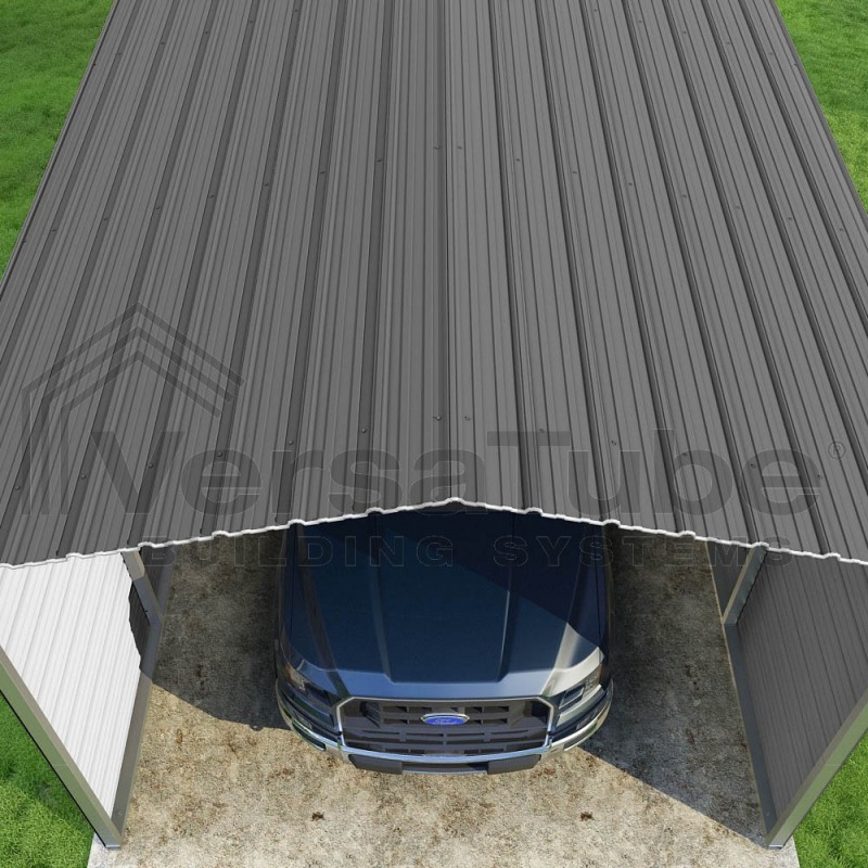 Versatube 3-Sided 12x29x10 Classic Steel Carport Kit (C3E012290100)