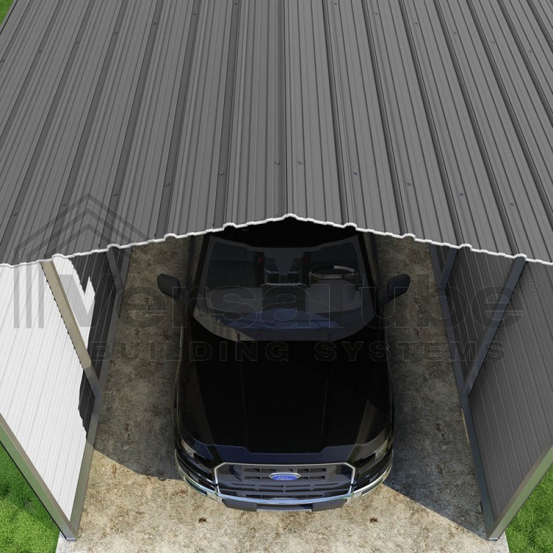 Versatube 3-Sided 12x29x12 Classic Steel Carport Kit (C3E012290120)