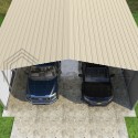 Versatube 3-Sided 24x20x12 Classic Steel Carport Kit (C3E324200120)