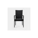 Patio Sense Morgan Outdoor Wicker Chair Set of 4 - Black (63166)