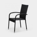 Patio Sense Morgan Outdoor Wicker Chair Set of 4 - Black (63166)