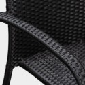 Patio Sense Morgan Outdoor Wicker Chair Set of 4 - Black (63166)