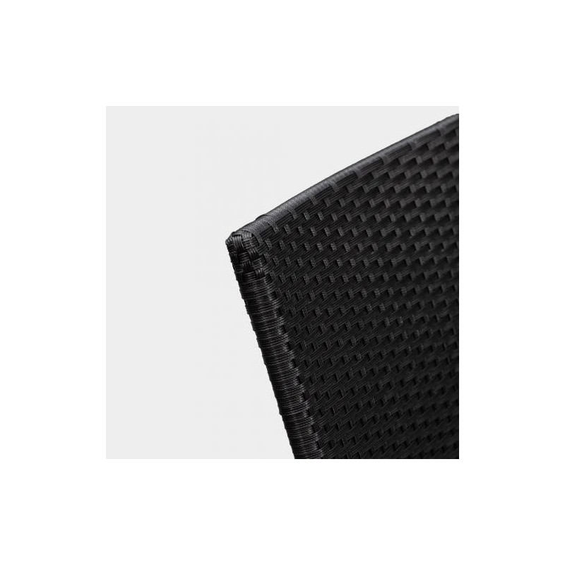 Patio Sense Morgan Outdoor Wicker Chair Set of 4 - Black (63166)