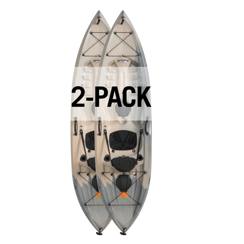 Lifetime Two pack Angler Tamarack kayaks w/o paddles - Recon Fusion (90922)