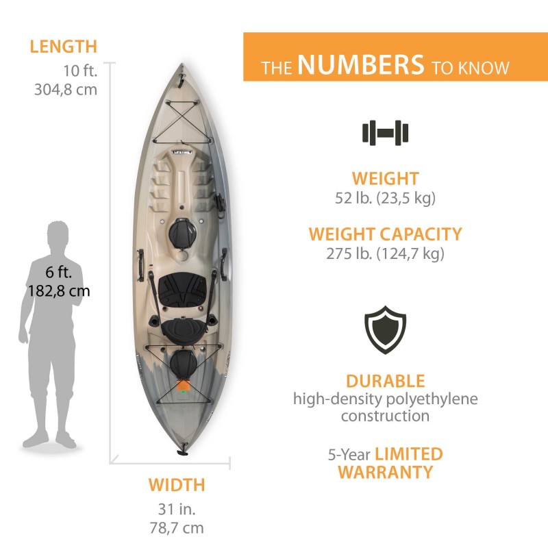 Lifetime Two pack Angler Tamarack kayaks w/o paddles - Recon Fusion (90922)