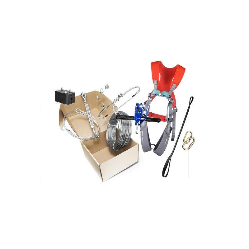 Zip Line Gear 50' Chetco Zip Line Kit with Kids Harness (DChtKit50_sb_simba) Zip Line Gear 50' Chetco Zip Line Kit with Kids Harness (DChtKit50_sb_simba)