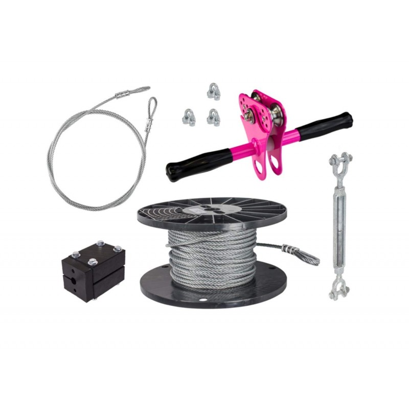 Zip Line Gear 50' Hornet Zip Sit Kit - Pink (ZHSK050-P)