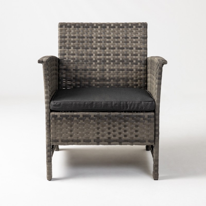 Patio Sense Jareth Wicker Patio Set - Gray (63177)