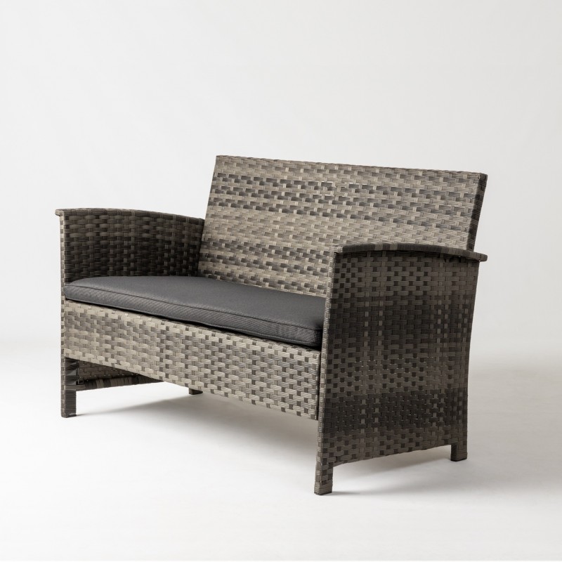 Patio Sense Jareth Wicker Patio Set - Gray (63177)