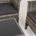 Patio Sense Jareth Wicker Patio Set - Gray (63177)