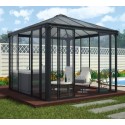 Palram 12x12 Ledro Gazebo Kit - Gray/Bronze (HG9192)