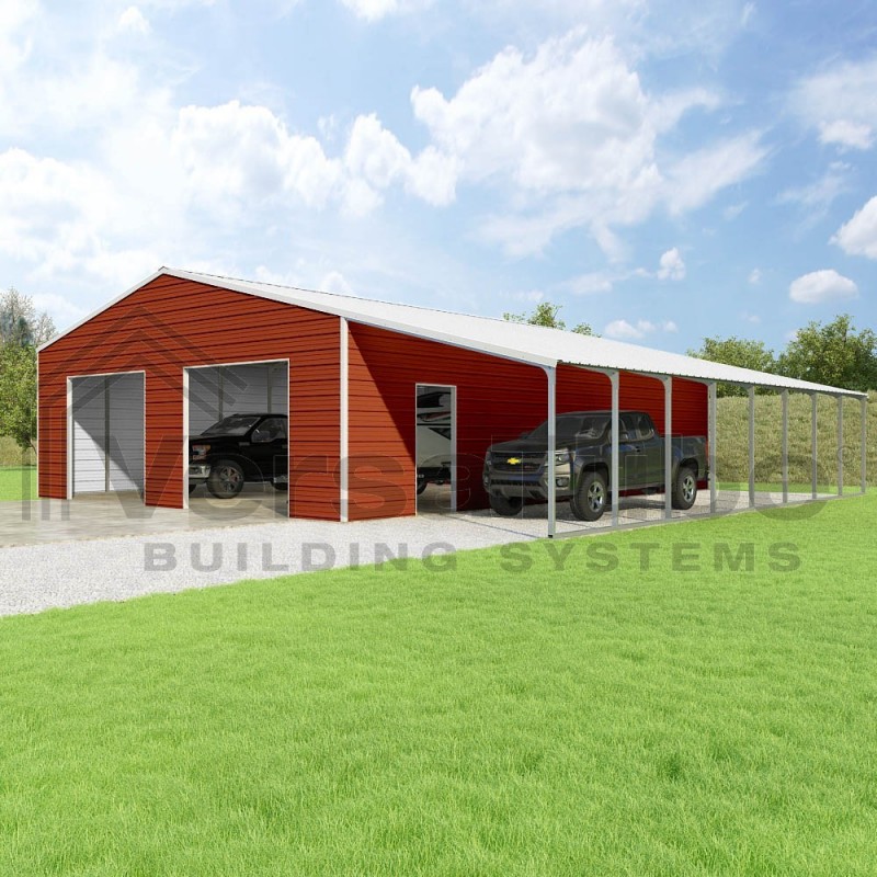 VersaTube 30x40x10 Frontier Garage Kit w/ Lean-To (FBM3304010529-LT12)