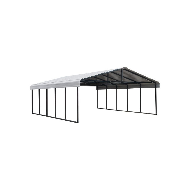 Arrow 20x24x7 Steel Auto Carport Kit - Eggshell (CPH202407)