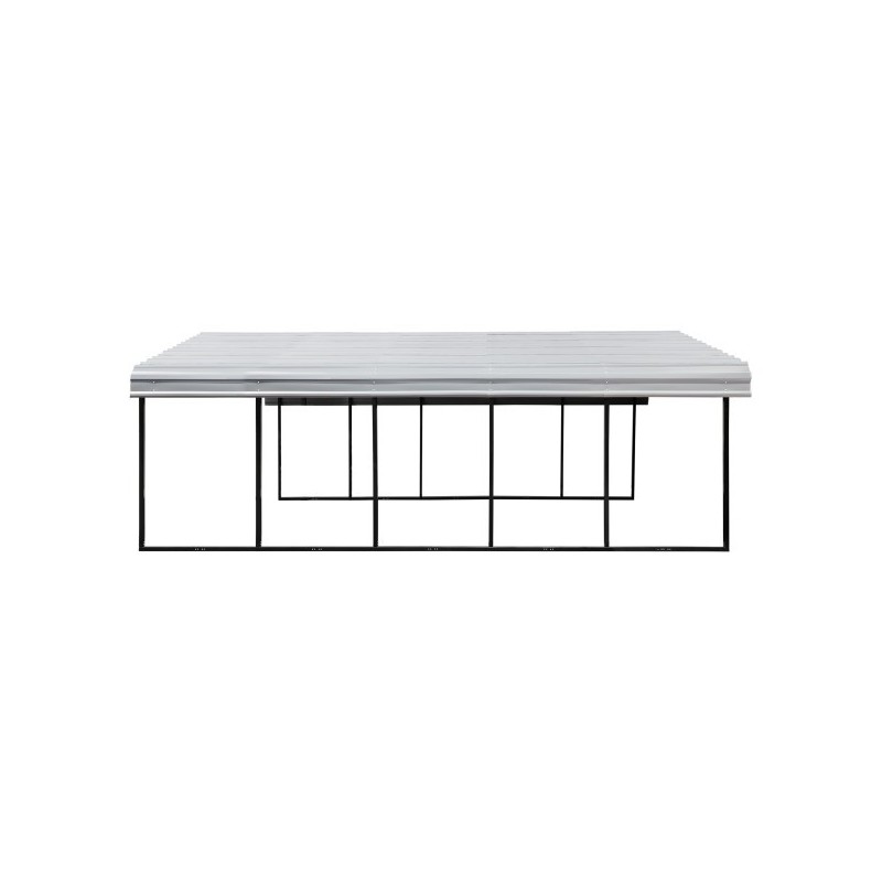 Arrow 20x24x7 Steel Auto Carport Kit - Eggshell (CPH202407)