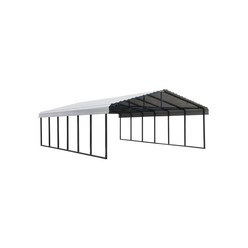 Arrow 20x24x7 Steel Auto Carport Kit - Eggshell (CPH202407)