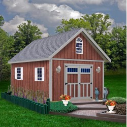 Best Barns Springfield 12x16 Wood Storage Shed Kit (springfield_1216)