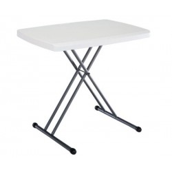 Lifetime 30 x 20 in. Personal Adjustable Height Folding Table (White) 28241