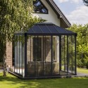 Palram 10x14 Ledro Enclosed Gazebo Kit - Gray/Bronze (HG9189)