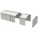 Duramax 6' Metal Storage Shed Extension - Off White with Brown (54931)