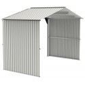 Duramax 6' Metal Storage Shed Extension - Off White with Brown (54931)
