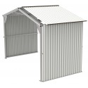Duramax 6' Metal Storage Shed Extension - Off White with Brown (54931)