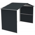 Duramax 6' Metal Storage Shed Extension - Off White with Brown (54931)