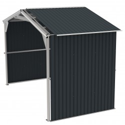 Duramax 6' Metal Storage Shed Extension - Off White with Brown (54931)