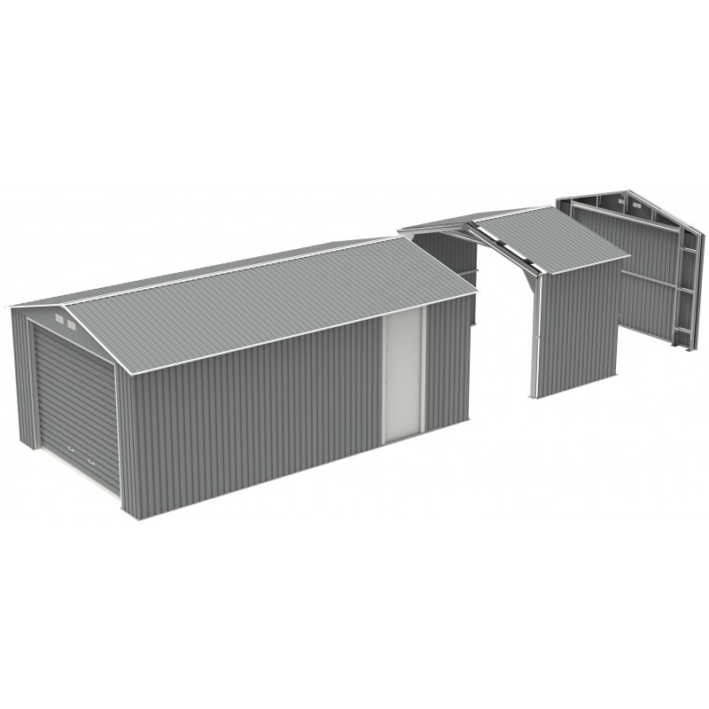 Duramax 6' Metal Storage Shed Extension Kit Only - Light Gray (54952)