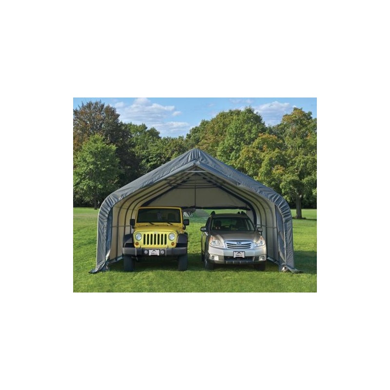 ShelterLogic 18x20x10 2-Car Garage-In-A-Box Kit - Gray (69499) ShelterLogic 18x20x10 2-Car Garage-In-A-Box Kit - Gray (69499)