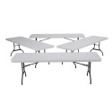 Lifetime 8 ft. Commercial Plastic Folding Banquet Tables 4 Pack (White) 42980