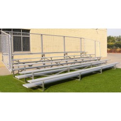 Gared 5 Row Fixed Spectator Bleacher without Aisle, 10" Plank, 15 ft (GSNB0515)