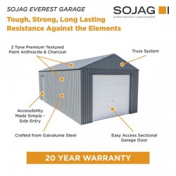 Sojag 12x10 Everest Garage Kit - Charcoal (GRC1210)