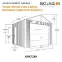 Sojag 12x10 Everest Garage Kit - Charcoal (GRC1210)