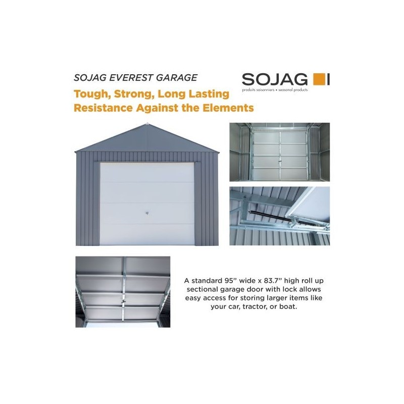 Sojag 12x15 Everest Garage Kit - Charcoal (GRC1215)