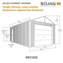 Sojag 12x25 Everest Garage Kit - Charcoal (GRC1225)