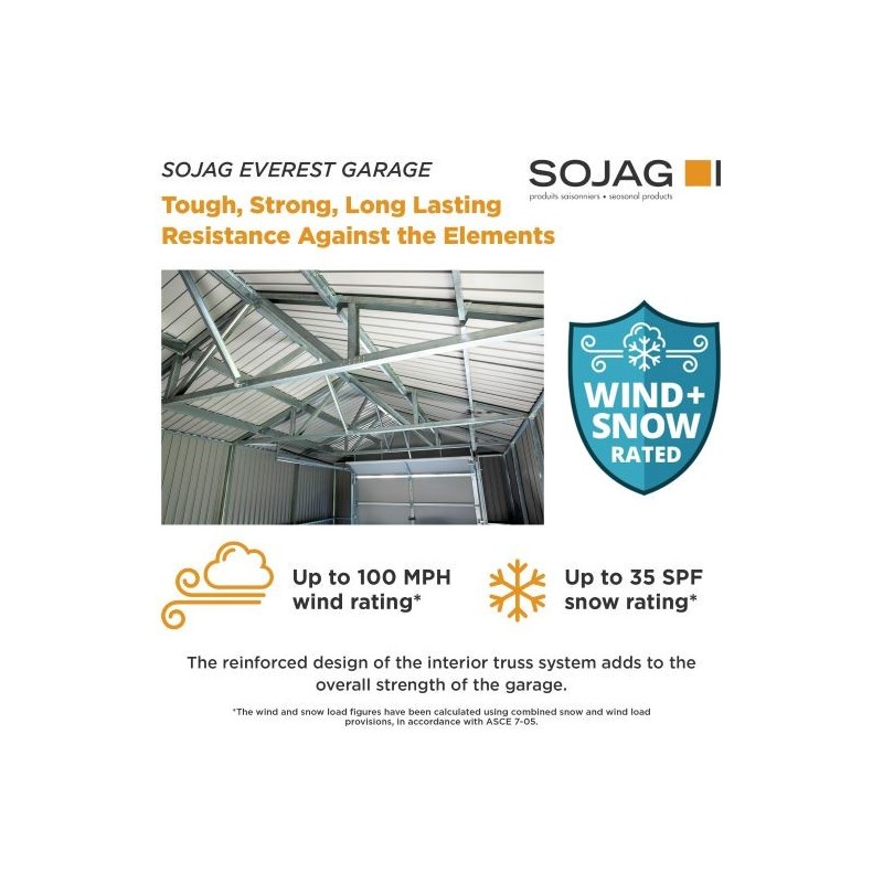 Sojag 12x25 Everest Garage Kit - Charcoal (GRC1225)