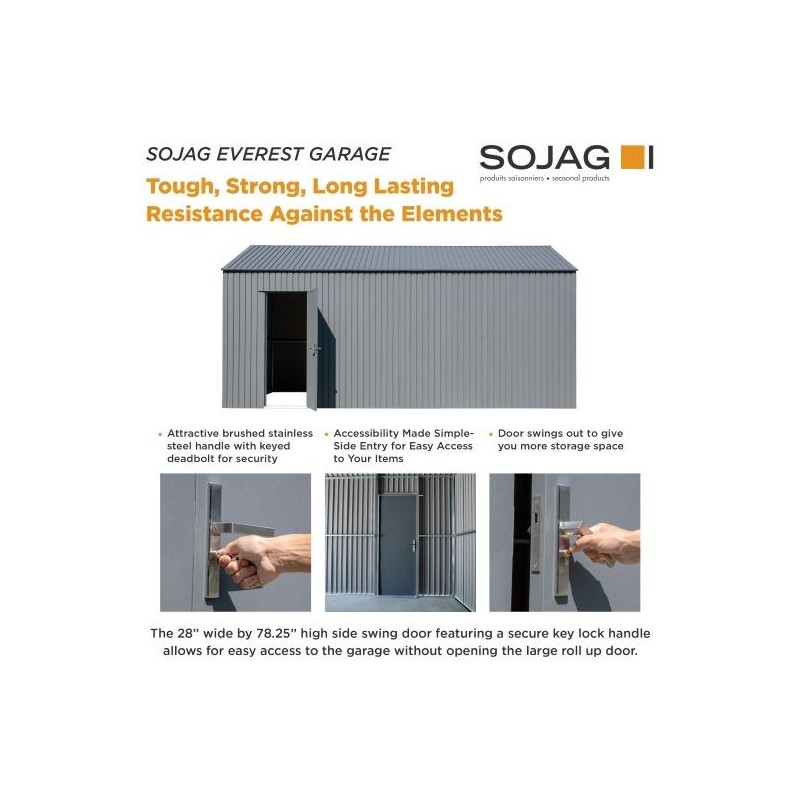 Sojag 12x30 Everest Garage Kit - Charcoal (GRC1230)