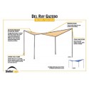 ShelterLogic Del Ray Gazebo 10x10 Canopy Kit w/ Charcoal Frame Tan Cover (22514)