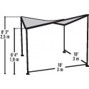 ShelterLogic Del Ray Gazebo 10x10 Canopy Kit w/ Charcoal Frame Tan Cover (22514)