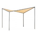 ShelterLogic Del Ray Gazebo 10x10 Canopy Kit w/ Charcoal Frame Tan Cover (22514)