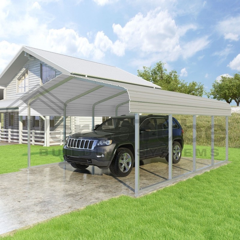 VersaTube 14x20x7 Slip Fit DIY Steel Carport Kit (CM014200070)