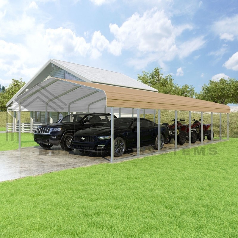 VersaTube 18x38x7 Slip Fit DIY Steel Carport Kit (CM018380070)
